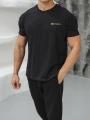 OVERSİZE SİYAH REFLEKTÖR CHAMPİON KOLLAR DAR KESİM T-SHİRT