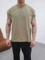 OVERSİZE ZEYTİN YEŞİLİ RENK KOLLAR DAR KESİM T-SHİRT