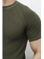 Slim Fit Haki Triko T-Shirt
