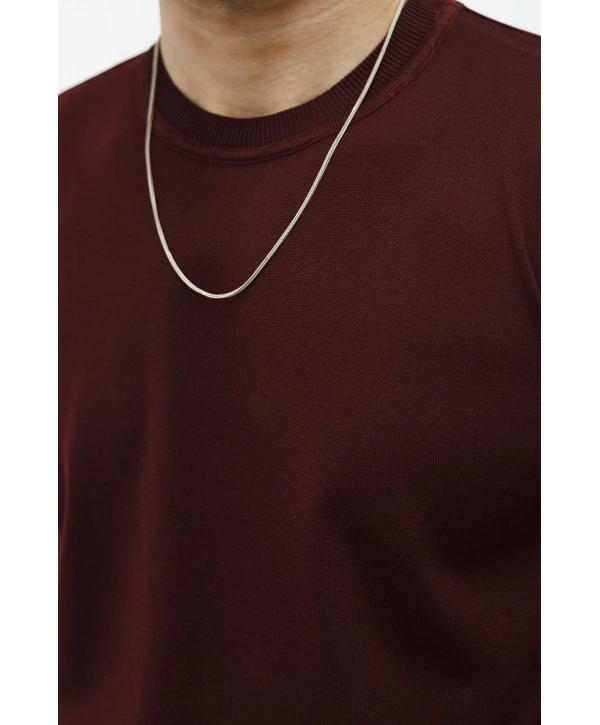 Triko Regular Fit Mürdüm T-Shirt