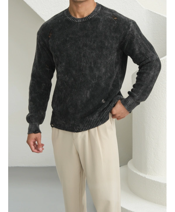 Erkek Antrasit Streetwear Kazak