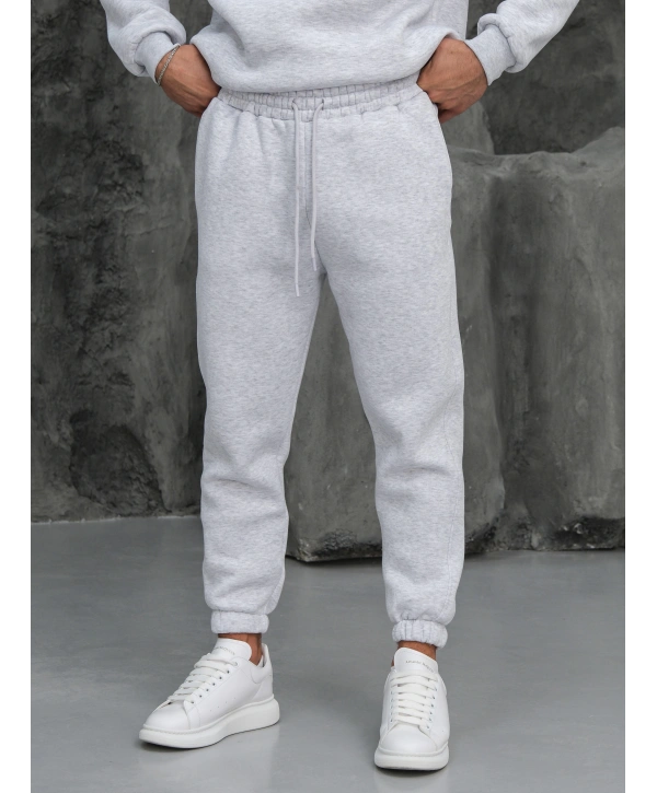 Erkek Gri Melanj Jogger Eşofman Altı