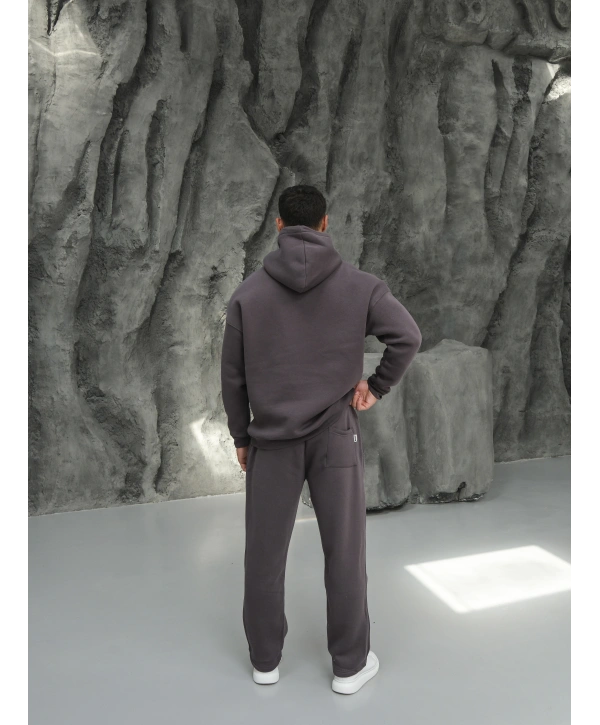 Erkek Füme Hoodie Eşofman Takımı