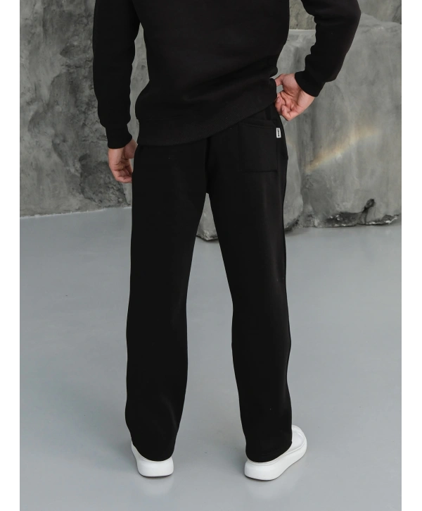 Erkek Siyah Baggy Eşofman Altı