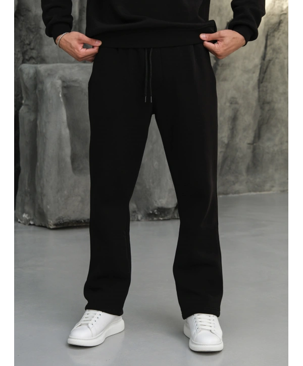 Erkek Siyah Baggy Eşofman Altı