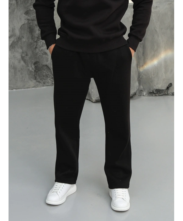 Erkek Siyah Baggy Eşofman Altı