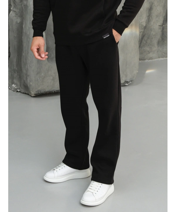 Erkek Siyah Baggy Eşofman Altı