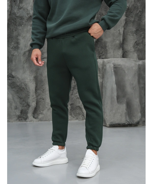 Erkek Benetton Fermuar Yaka Jogger Eşofman Takımı