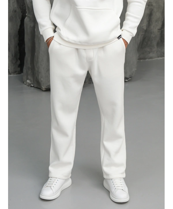 Erkek Beyaz Baggy Eşofman Altı