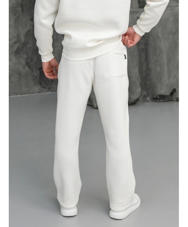 Erkek Beyaz Baggy Eşofman Altı