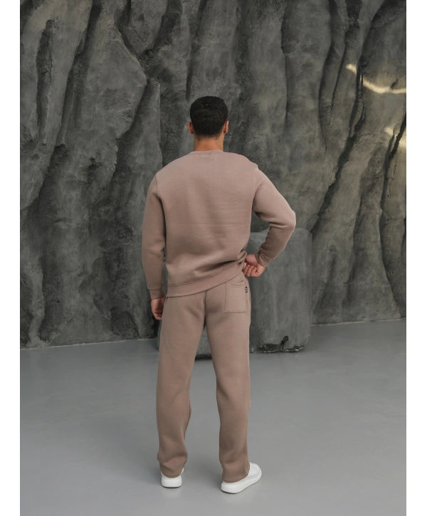 Erkek Vizon Oversize Eşofman Takımı