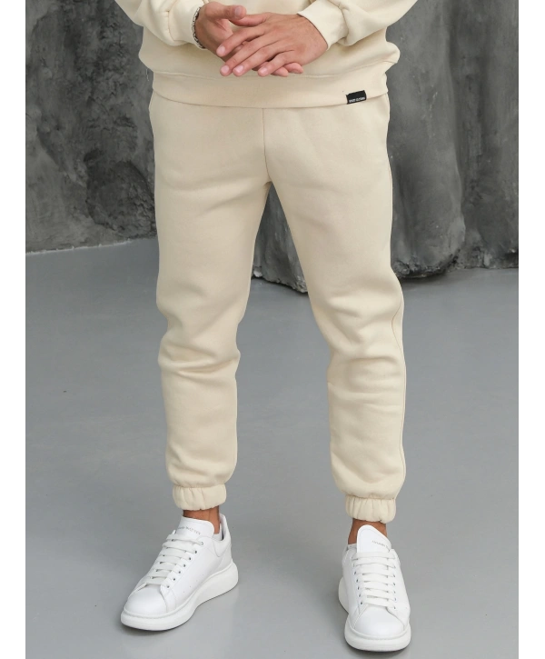 Erkek Bej Jogger Eşofman Altı