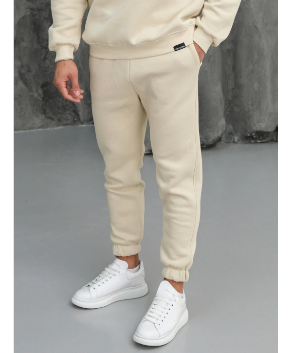 Erkek Bej Jogger Eşofman Altı