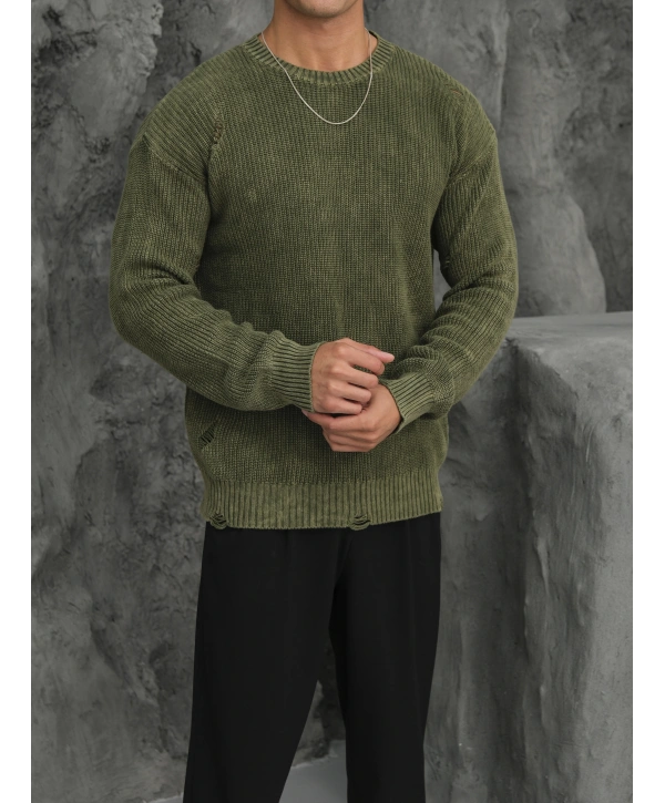 Erkek Haki Streetwear Kazak