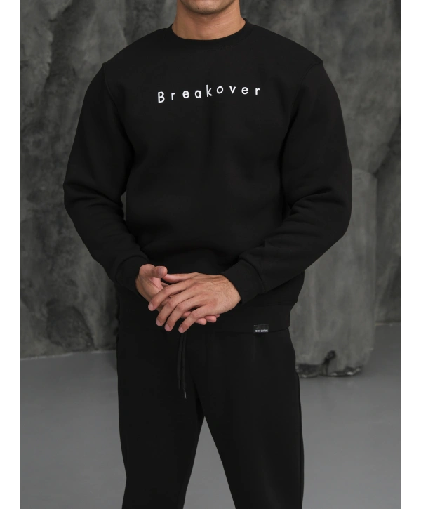 Erkek Siyah Breakover Sweatshirt