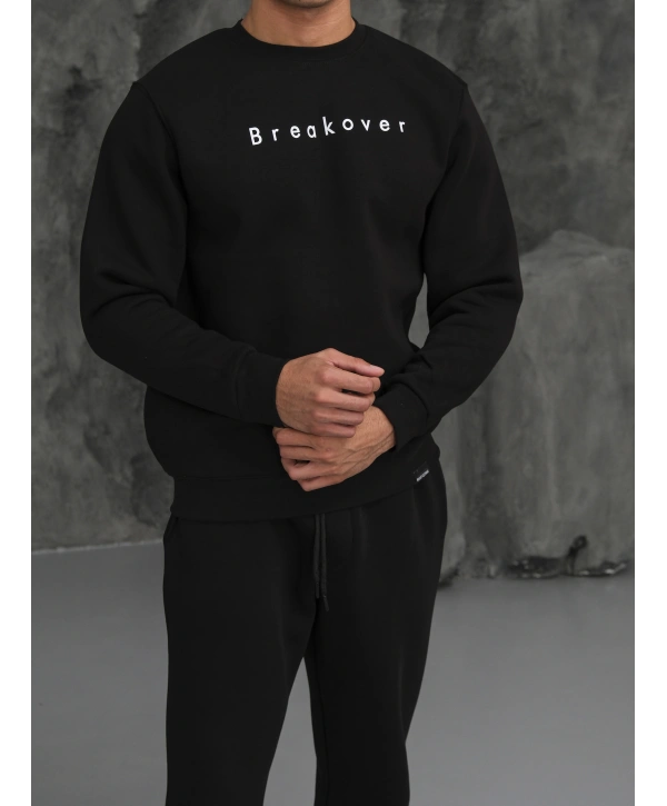 Erkek Siyah Breakover Sweatshirt
