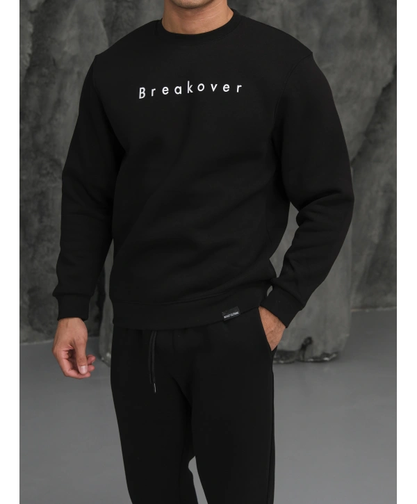 Erkek Siyah Breakover Sweatshirt