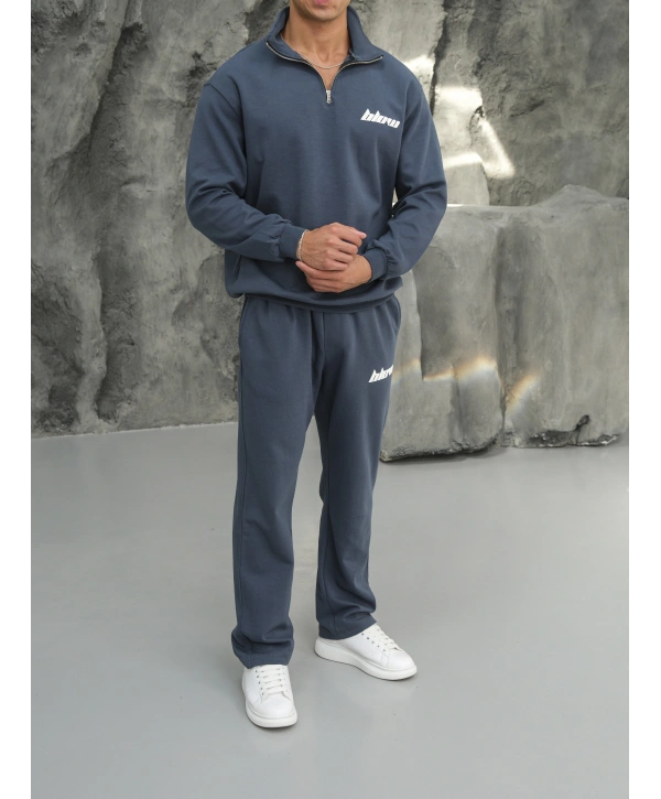 Erkek Petrol Fermuar Yaka Eşofman Takımı