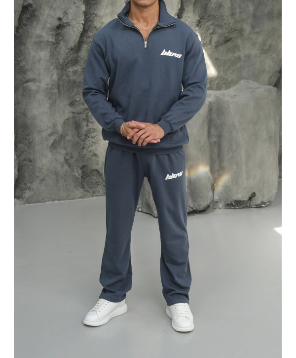 Erkek Petrol Fermuar Yaka Eşofman Takımı