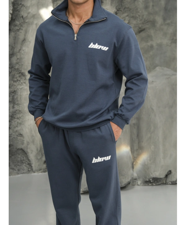 Erkek Petrol Fermuar Yaka Eşofman Takımı