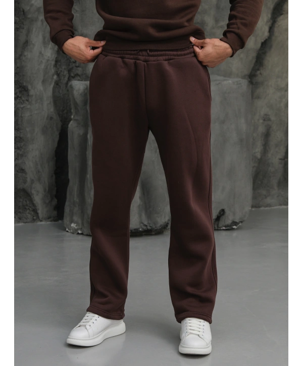 Erkek Kahverengi Baggy Eşofman Altı