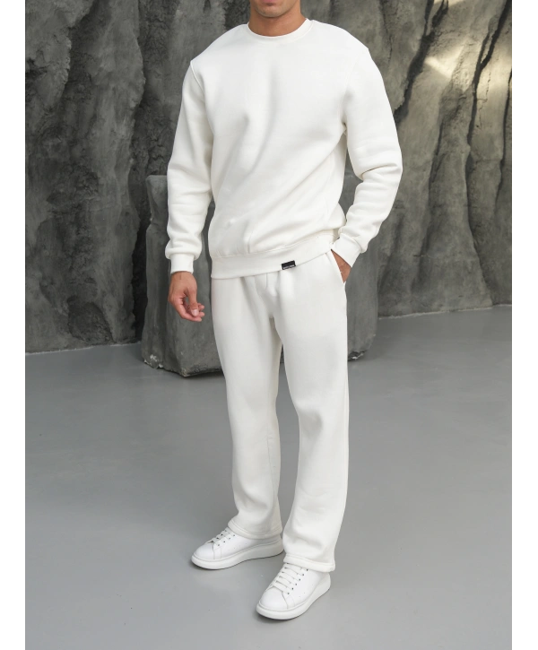 Erkek Beyaz Oversize Eşofman Takımı