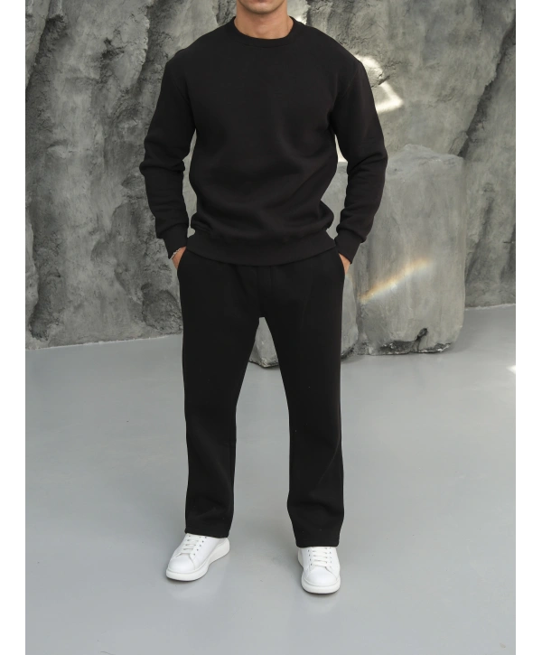Erkek Siyah Oversize Eşofman Takımı