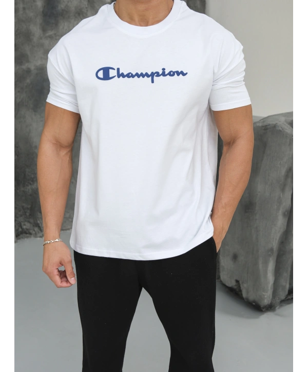 Oversize Champion Kollar Dar Kesim T-Shirt