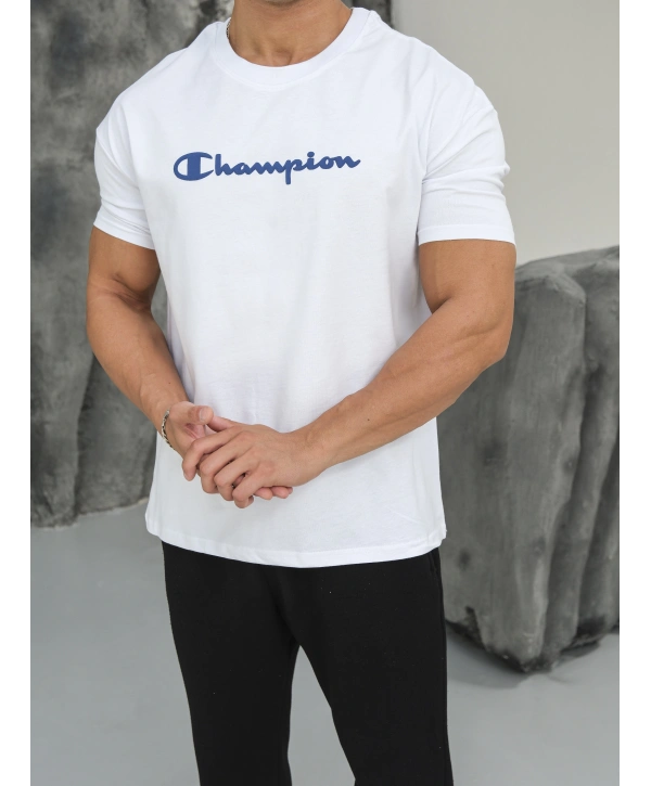 Oversize Champion Kollar Dar Kesim T-Shirt