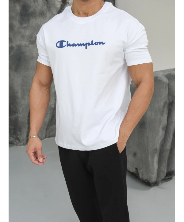 Oversize Champion Kollar Dar Kesim T-Shirt