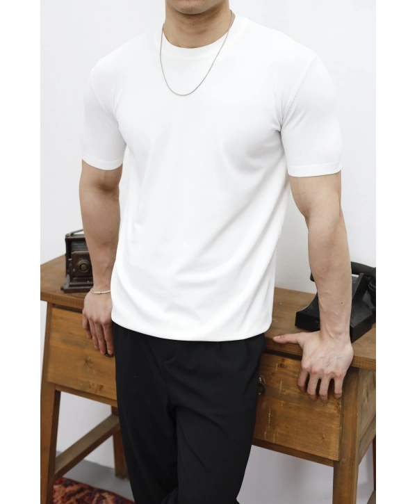 Triko Regular Fit Beyaz T-Shirt