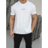 Oversize Beyaz Cool Black Baskı Kollar Dar Kesim T-Shirt
