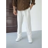 BAGGY PİLELİ BEYAZ KUMAŞ PANTOLON