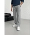 BAGGY PİLELİ GRİ KUMAŞ PANTOLON