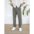 BAGGY PİLELİ HAKİ KUMAŞ PANTOLON