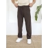 BAGGY PİLELİ KAHVERENGİ KUMAŞ PANTOLON