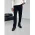 BAGGY PİLELİ SİYAH KUMAŞ PANTOLON