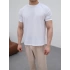 BEYAZ PETEK KUMAŞ KOLLAR DAR KESİM T-SHİRT