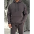 Erkek Füme Kapüşonlu Hoodie Sweatshirt