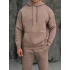 Erkek Vizon Kapüşonlu Hoodie Sweatshirt