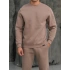 Erkek Vizon Oversize Basic Sweatshirt