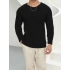 Erkek Siyah Casual Knit Örgü Triko