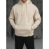 Erkek Bej Kapüşonlu Hoodie Sweatshirt