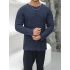 Kalın Örgü Oversize Triko Kazak İndigo
