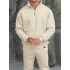 Erkek Bej Fermuar Yaka Sweatshirt
