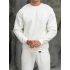 Erkek Beyaz Oversize Basic Sweatshirt