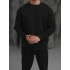 Erkek Siyah Oversize Basic Sweatshirt