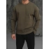 Erkek Haki Oversize Basic Sweatshirt