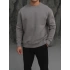 Erkek Gri Oversize Basic Sweatshirt