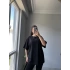 Kadın Basic Siyah Oversize Tshirt